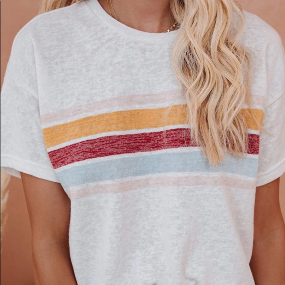 Sunset Striped Tee